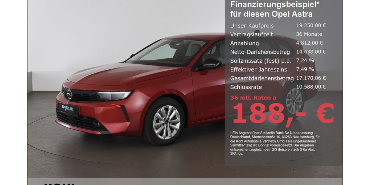 Opel Astra 38.500 km 18.890 &euro; Aachen 52078