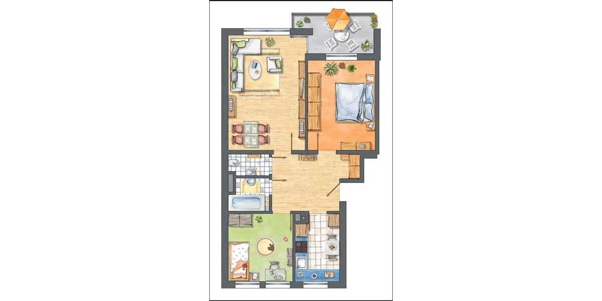 Etagenwohnung Germering - 3 Zimmer, 78 m&sup2;, 525.000&euro; | Angebot:26947373