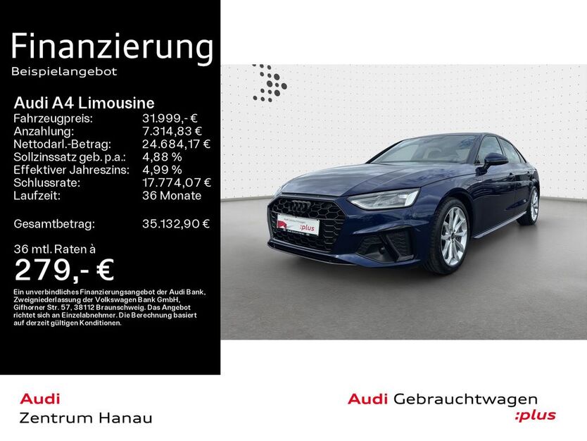 Audi A4 57.500 km 30.599 € Hanau 63452