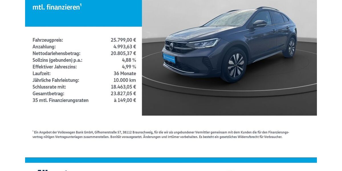 VW Taigo 11.165 km 25.799 &euro; Leinefelde-Worbis/DE 37327