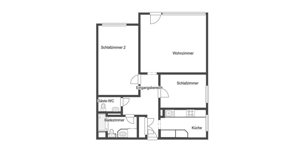 Etagenwohnung Bischofsheim - 3 Zimmer, 80 m&sup2;, 298.000&euro; | Angebot:25632087