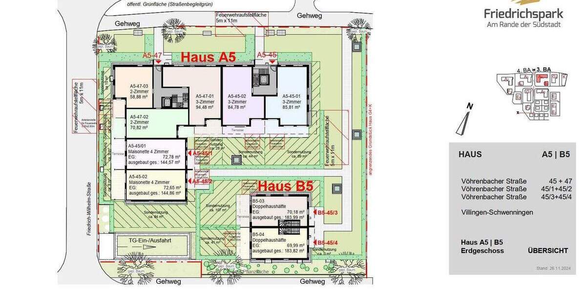 Etagenwohnung Villingen-Schwenningen Villingen - 3 Zimmer, 84 m&sup2;, 437.650&euro; | Angebot:25701424