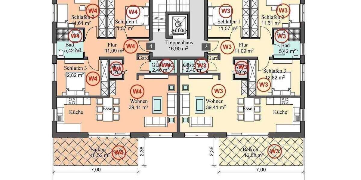 Etagenwohnung Kassel Jungfernkopf - 4 Zimmer, 102 m&sup2;, 474.000&euro; | Angebot:26277403