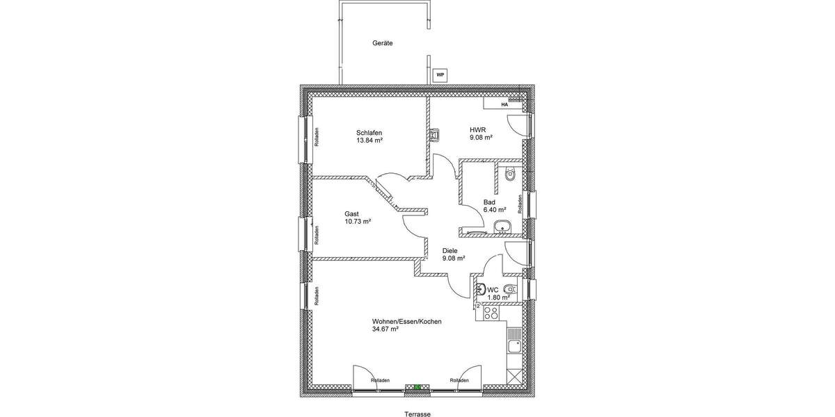 Einfamilienhaus Apen / Augustfehn Augustfehn I - 3 Zimmer, 93 m&sup2;, 360.000&euro; | Angebot:25725579