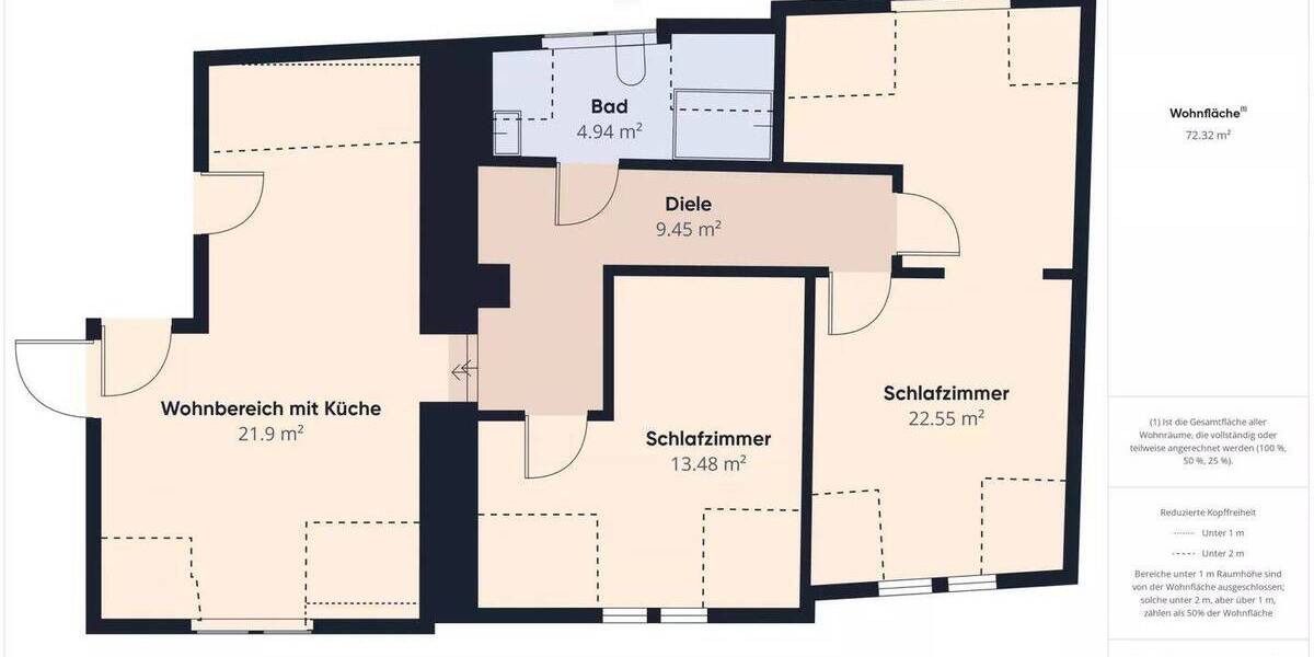 Etagenwohnung Waxweiler - 3 Zimmer, 72 m&sup2;, 650&euro; | Angebot:26289843
