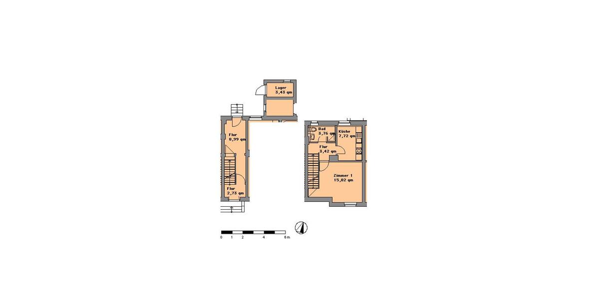 Etagenwohnung Lauta - 1 Zimmer, 42 m&sup2;, 255&euro; | Angebot:26479901