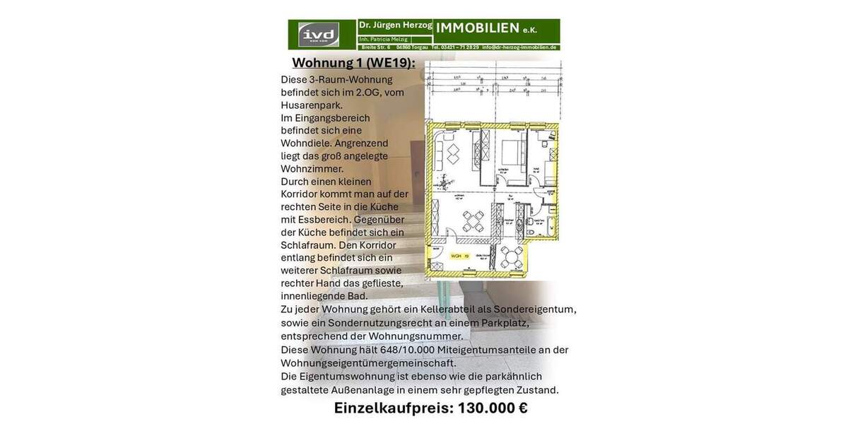 Etagenwohnung Torgau - 7 Zimmer, 264 m&sup2;, 250.000&euro; | Angebot:25679419
