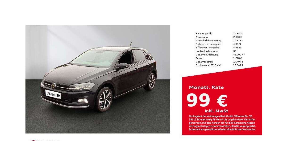 VW Polo 59.900 km 14.980 € Bad Oldesloe 23843