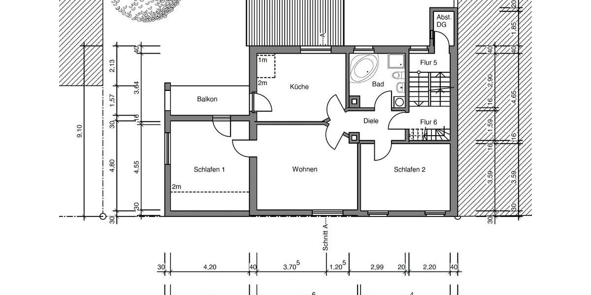Dachgeschoßwohnung Offenburg Rammersweier - 3.5 Zimmer, 95 m&sup2;, 356.000&euro; | Angebot:26904311