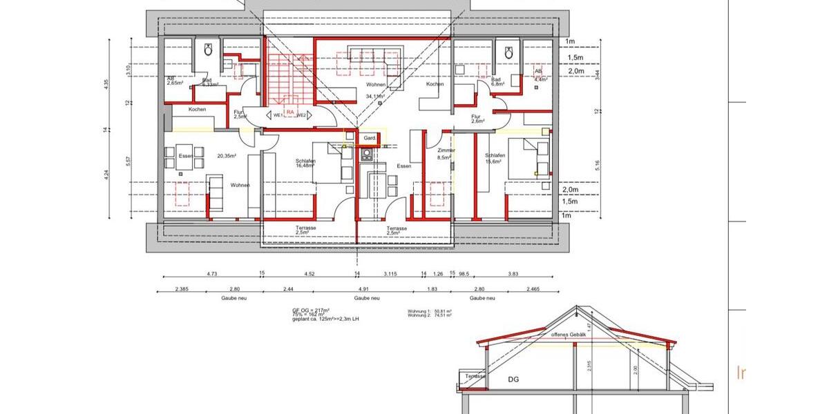 Dachgeschoßwohnung Pforzheim - 5 Zimmer, 140 m&sup2;, 129.000&euro; | Angebot:24661282