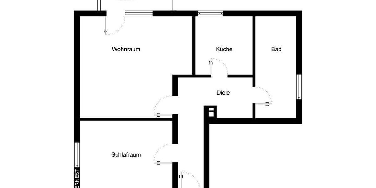 Etagenwohnung Iserlohn Zentrum - 2 Zimmer, 58 m&sup2;, 119.000&euro; | Angebot:25970464