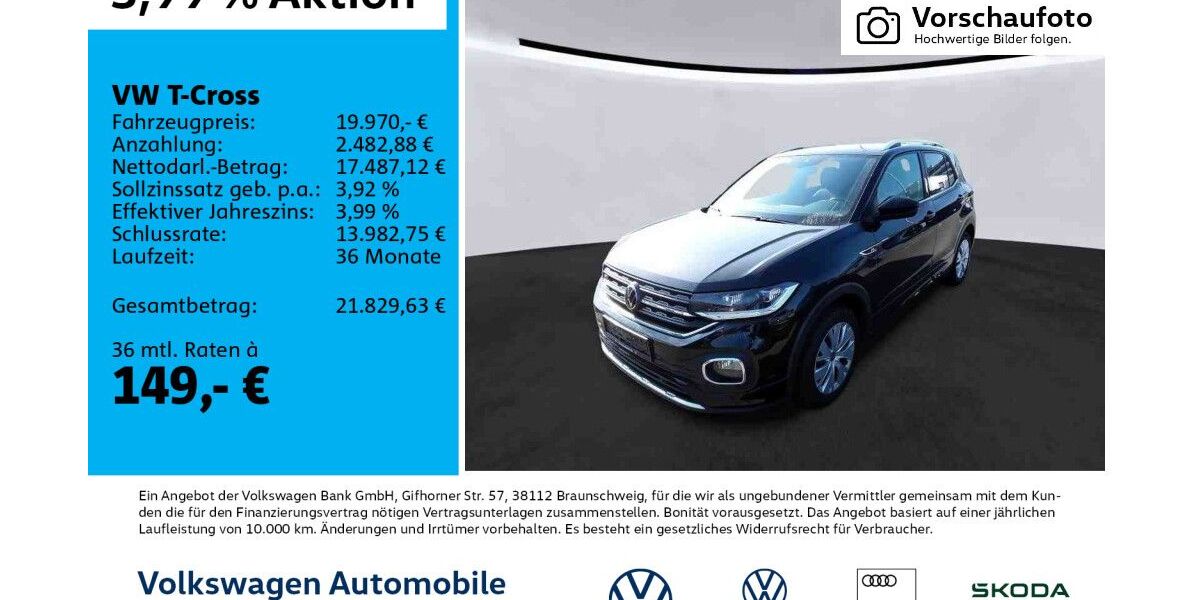 VW T-Cross 61.311 km 19.470 &euro; Leipzig 04277