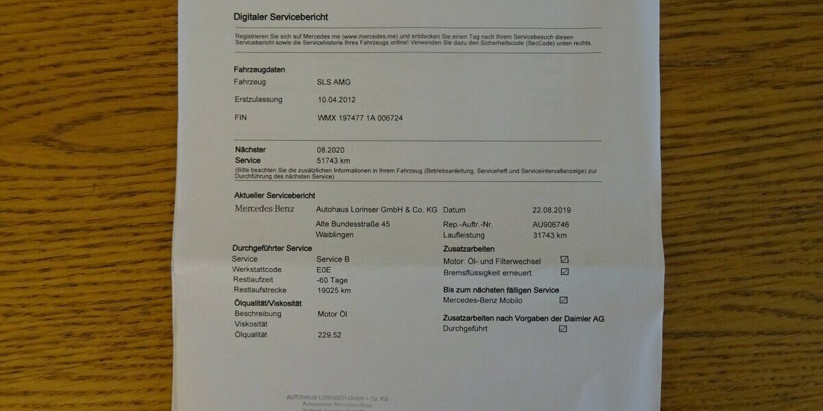 Mercedes-Benz SLS AMG Designo Carbon Bang&Olufsen Voll NP222tsd 36.000 km 149.000 &euro; Schorndorf 73614
