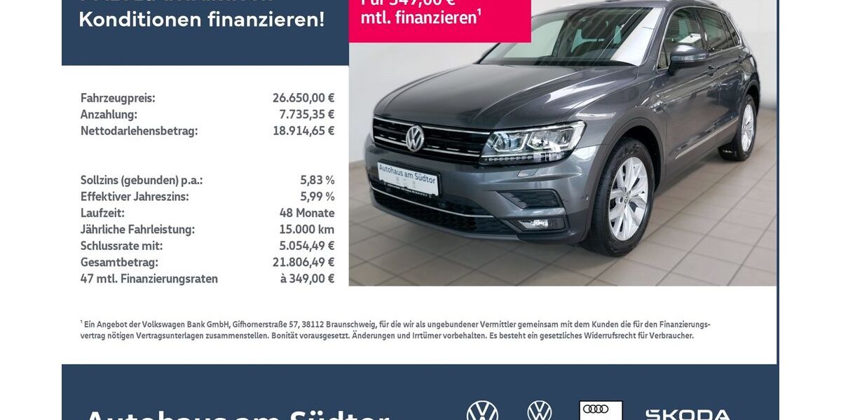 VW Tiguan 68.282 km 26.650 &euro; Rietberg 33397