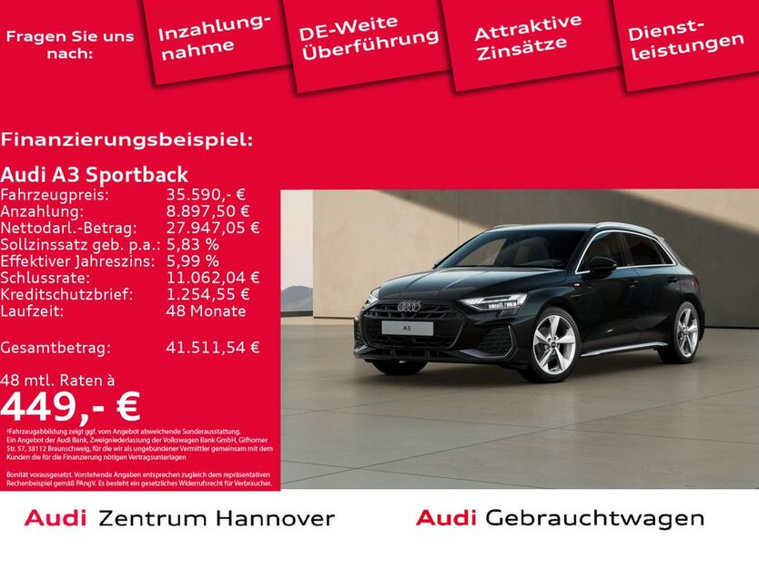 Audi A3 17.476 km 35.590 € Hannover 30179