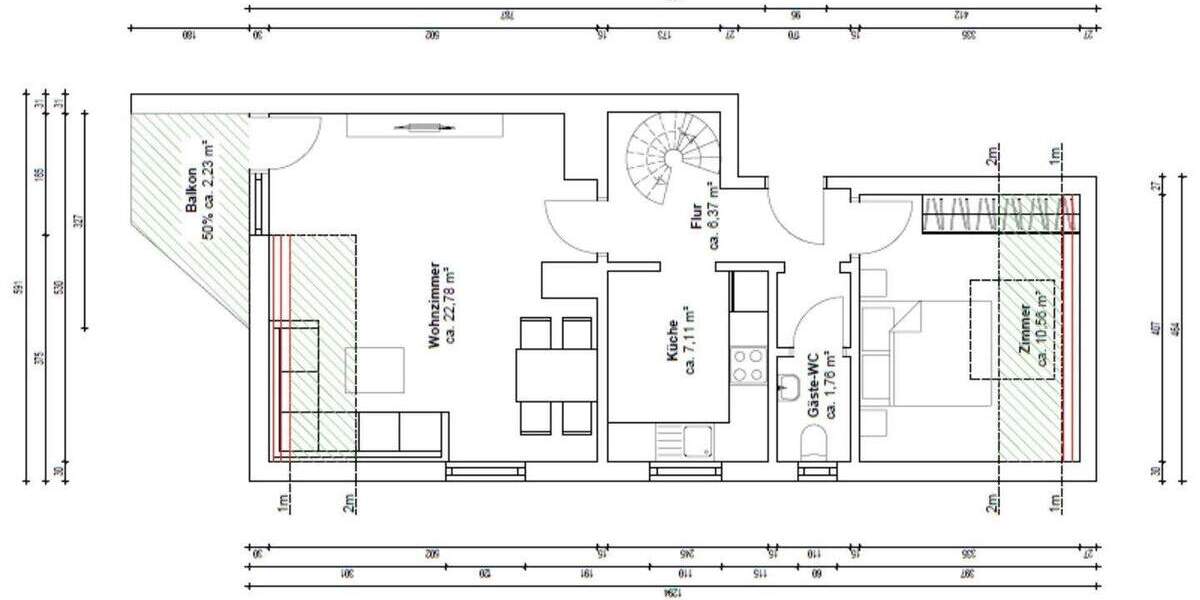 Etagenwohnung Offenbach - 3 Zimmer, 65 m&sup2;, 247.500&euro; | Angebot:24821768