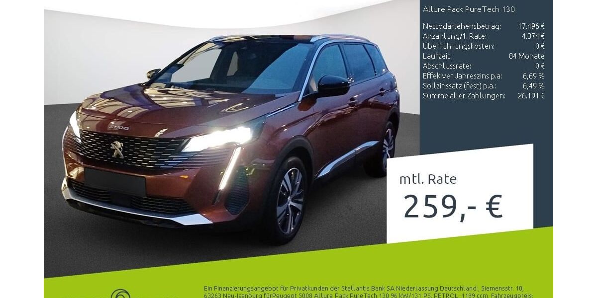 Peugeot 5008 29.878 km 21.678 &euro; Borken 46325