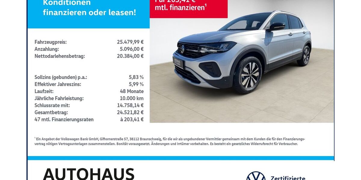 VW T-Cross 11.408 km 24.980 &euro; Bitterfeld-Wolfen 06749