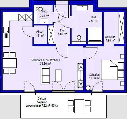 Energiesparende Obergeschoss-Wohnung - Ihr neues Zuhause wartet! 2 zimmer