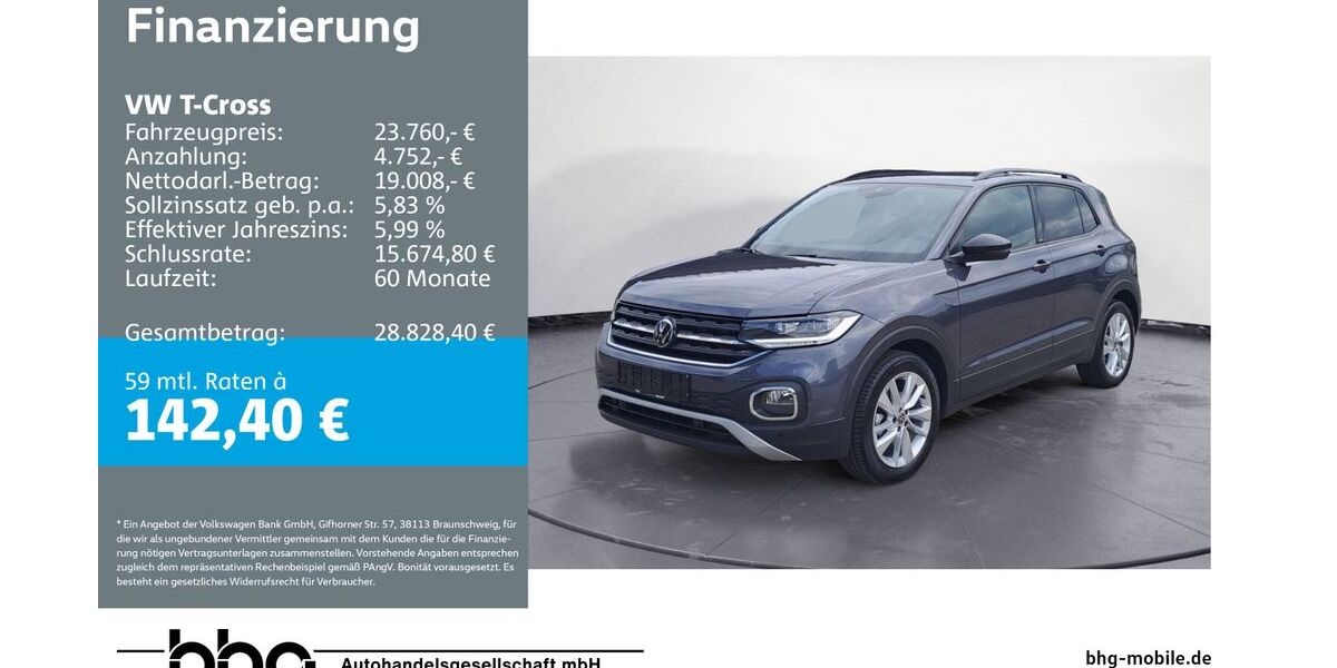 VW T-Cross 9.339 km 23.760 &euro; Ettlingen 76275