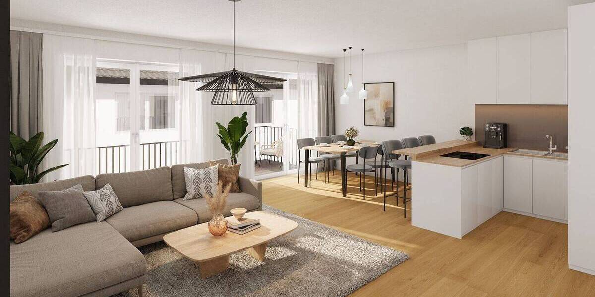 Etagenwohnung Unterföhring - 2 Zimmer, 59 m&sup2;, 679.000&euro; | Angebot:25702378