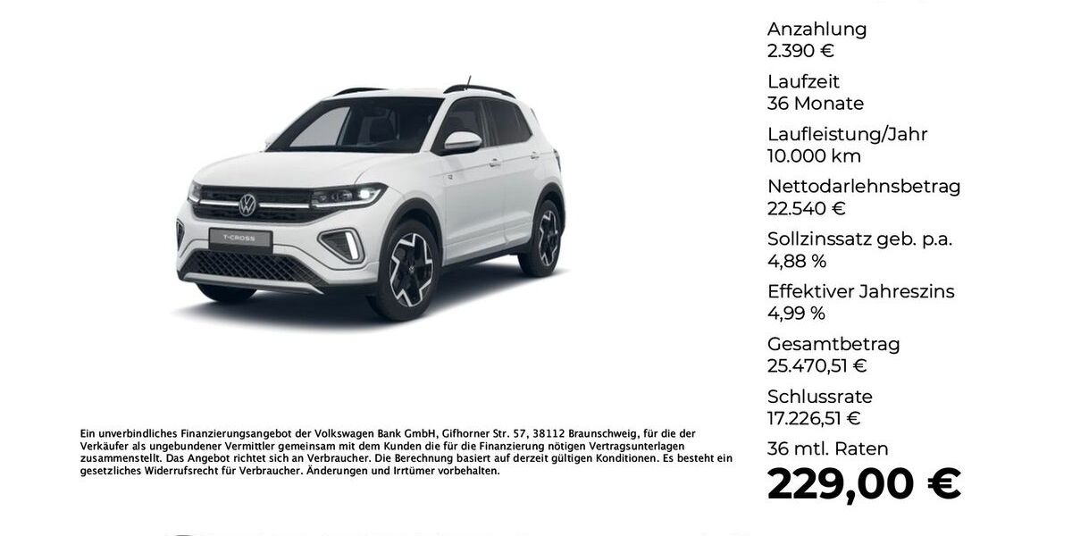 VW T-Cross 11.542 km 24.930 &euro; Vechta 49377