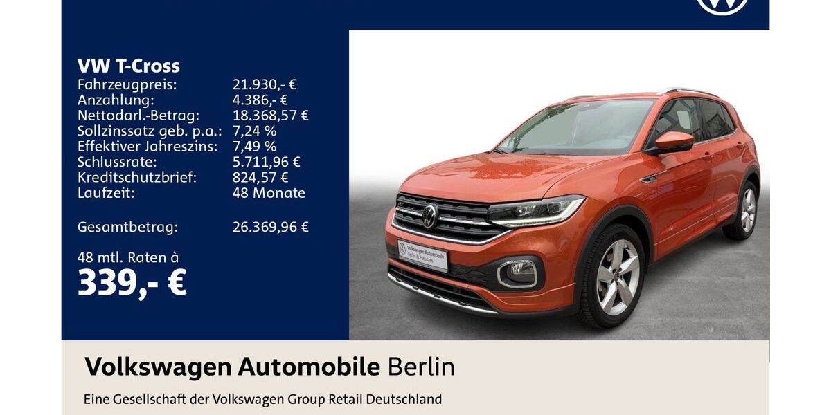 VW T-Cross 24.425 km 21.930 &euro; Berlin 12681