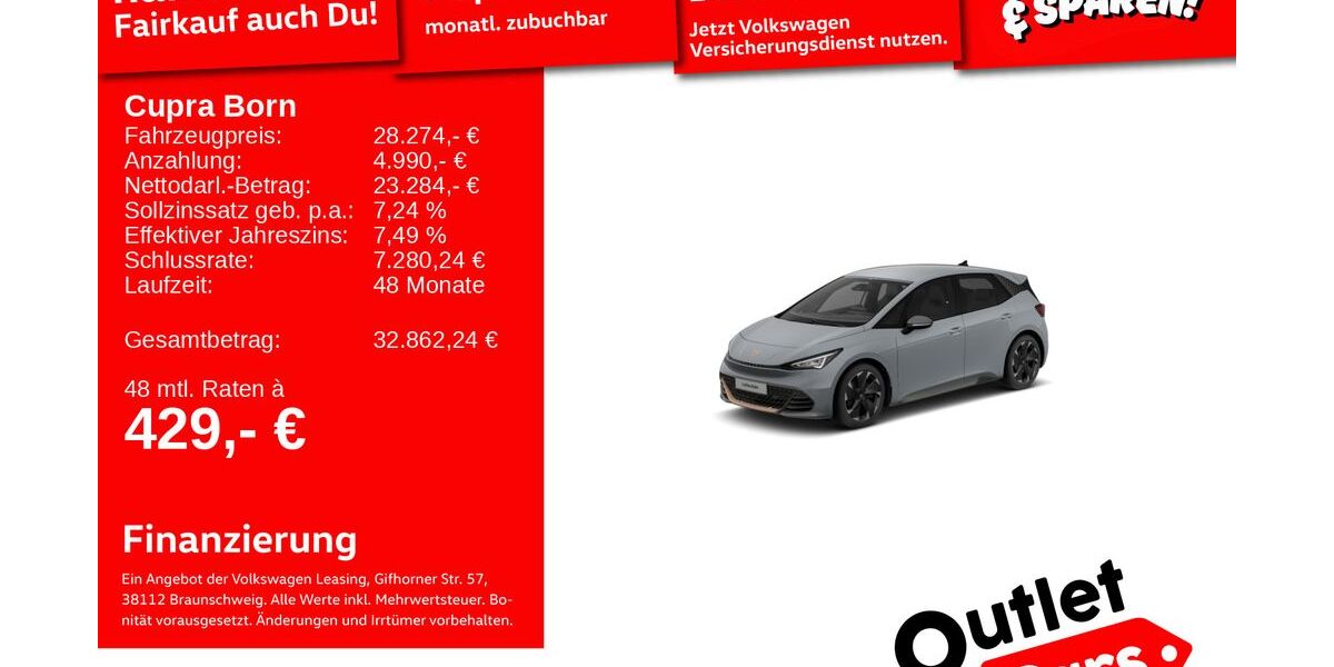 Cupra Born 19.167 km 27.991 &euro; Weinheim 69469