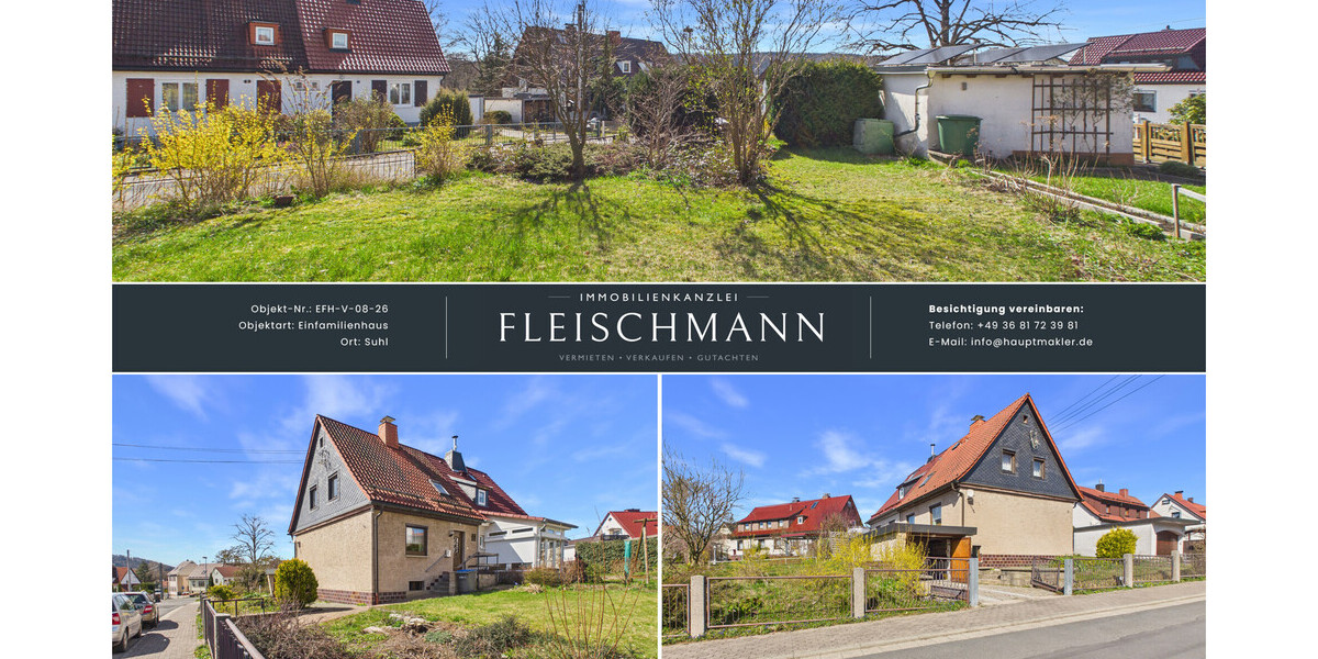 Doppelhaushälfte mit Potenzial sucht Macher ???? Garage, Garten & gute Laune inklusive - Doppelhaushälfte Zella-Mehlis Mehlis | Angebot:26248610