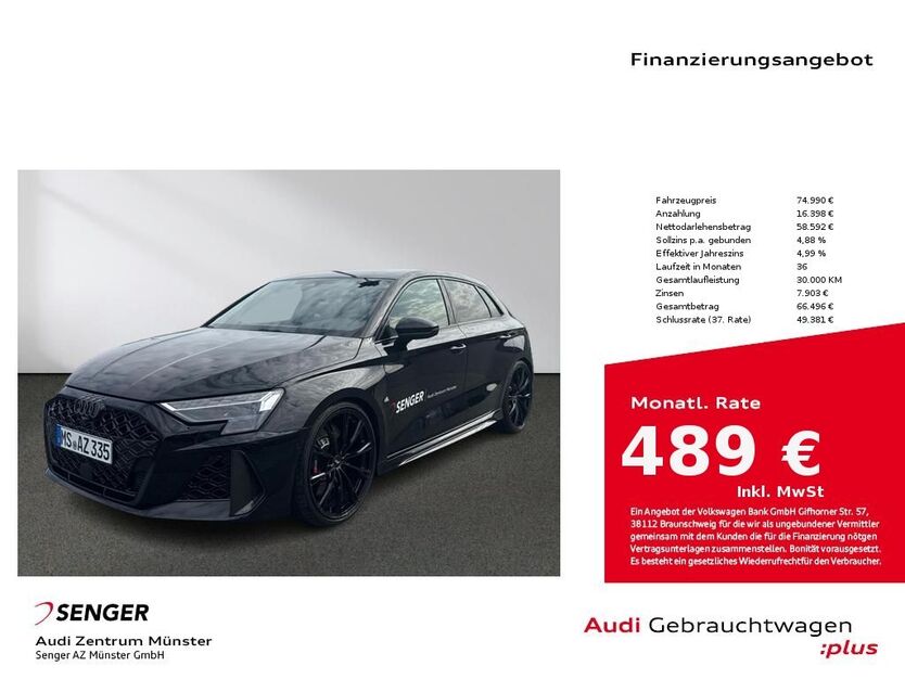 Audi RS3 3.000 km 74.990 € Münster 48153
