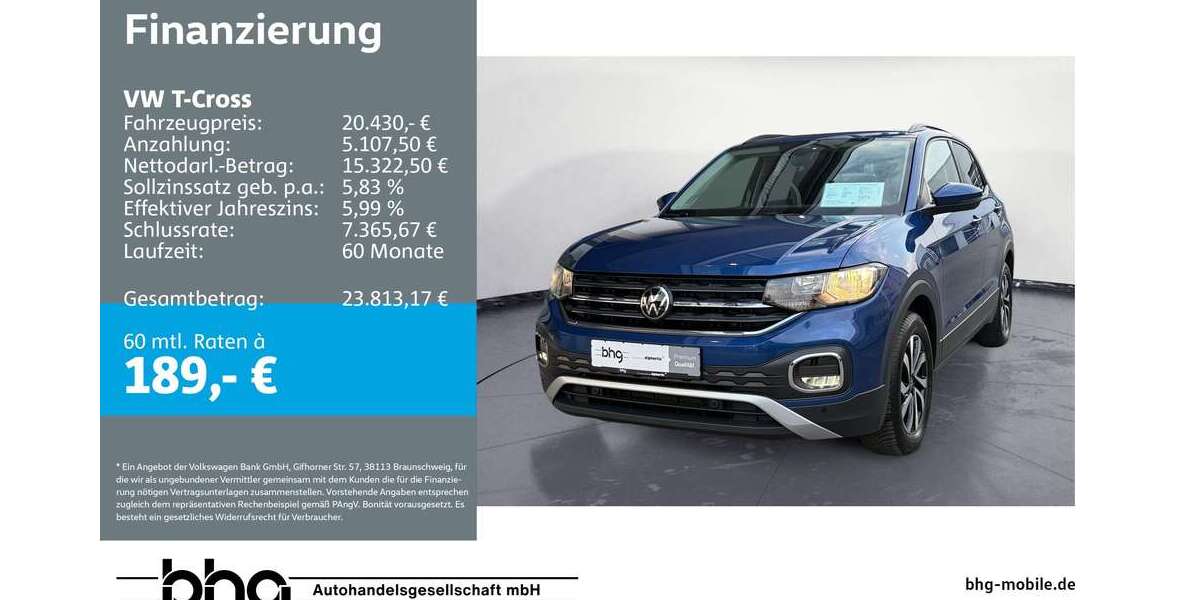 VW T-Cross 75.400 km 20.430 &euro; Metzingen 72555
