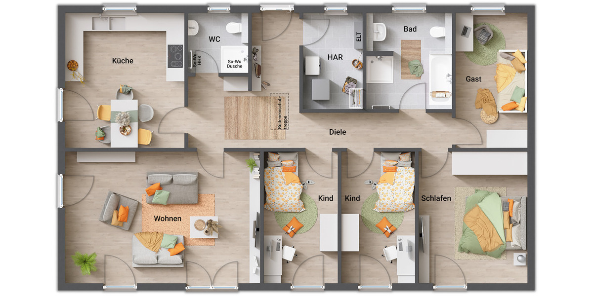 Bungalow Klötze Lockstedt - 6 Zimmer, 130 m&sup2;, 275.290&euro; | Angebot:26202247