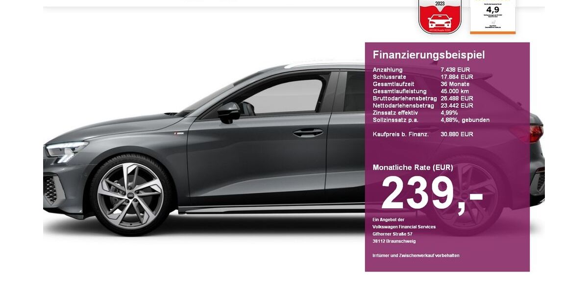 Audi A3 32.800 km 30.880 &euro; Albbruck 79774