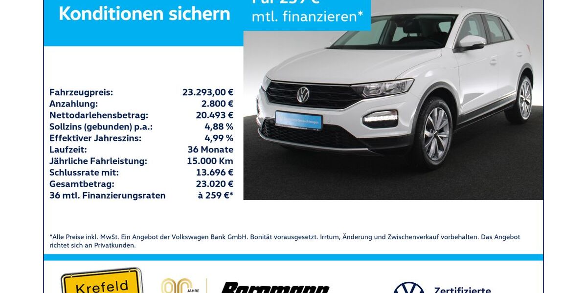 VW T-Roc 64.527 km 23.293 &euro; Krefeld 47803