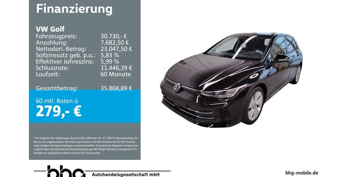 VW Golf 11.613 km 30.730 &euro; Mössingen 72116