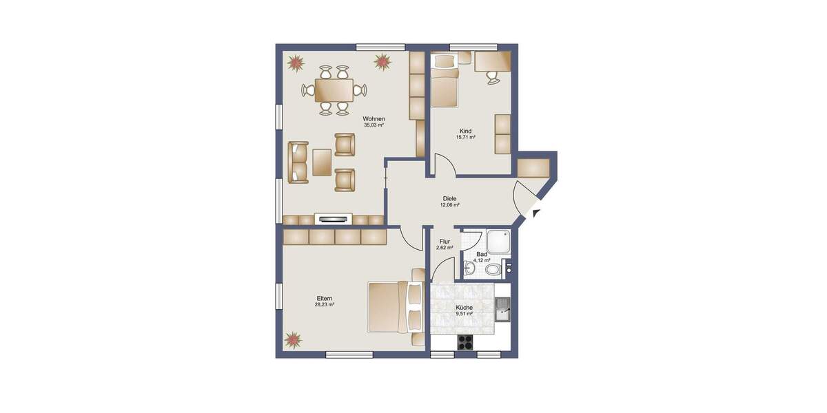 Etagenwohnung Nörten-Hardenberg Hardenberg - 3 Zimmer, 106 m&sup2;, 279.000&euro; | Angebot:25707512