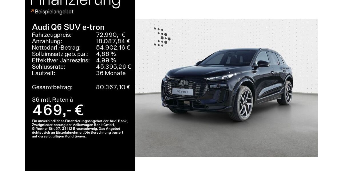 Audi Q6 e-tron 4.900 km 72.990 &euro; Haßfurt 97437