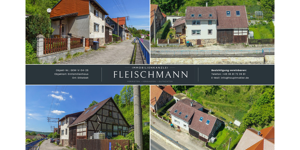 Charmantes Sanierungsobjekt mit Garage & Grundstück in ruhiger Lage – Eigenheim für nur 36.000 EUR - Einfamilienhaus Dillstädt | Angebot:26745290