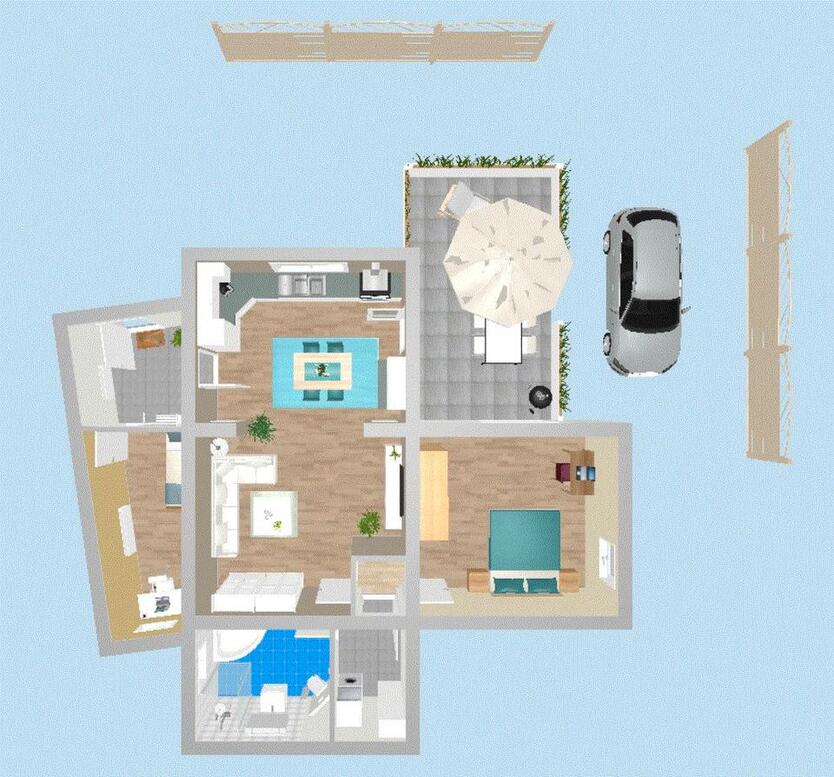 EinliegerMietwohnung, 2,5 Zimmer mit Terrasse in GM-Wasserfuhr