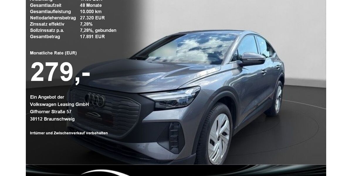 Audi Q4 e-tron 27.388 km 24.340 &euro; Sigmaringen 72488