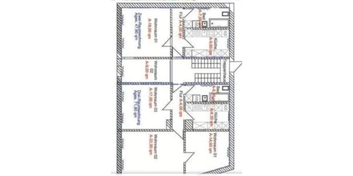 Etagenwohnung Schönebeck (Elbe) - 3 Zimmer, 70 m&sup2;, 607&euro; | Angebot:26681747