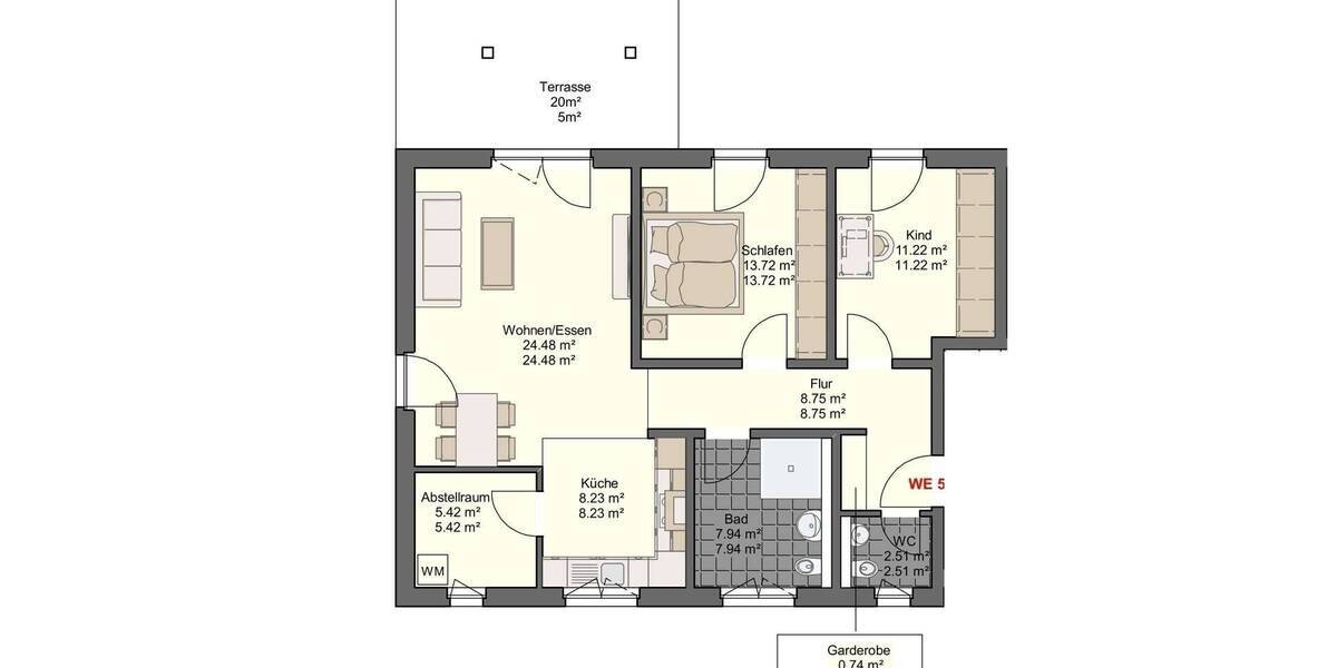 Etagenwohnung Helmstedt Emmerstedt - 3 Zimmer, 88 m&sup2;, 264.900&euro; | Angebot:25671988