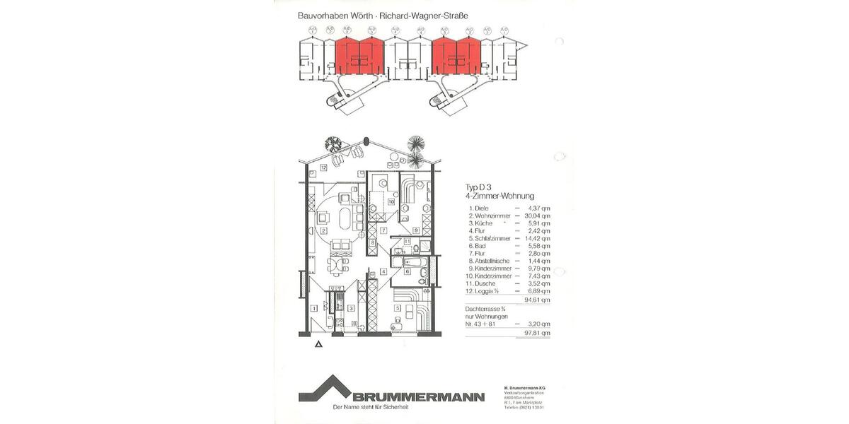 Etagenwohnung Wörth am Rhein - 4 Zimmer, 95 m&sup2;, 239.000&euro; | Angebot:27030672
