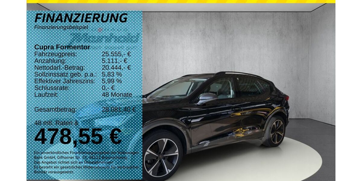 Cupra Formentor 22.450 km 25.555 &euro; Auerbach/Rebesgrün 08209