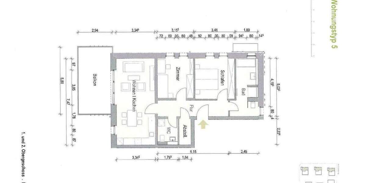 Etagenwohnung Ottendorf-Okrilla Medingen - 3 Zimmer, 80 m&sup2;, 1.300&euro; | Angebot:25682573