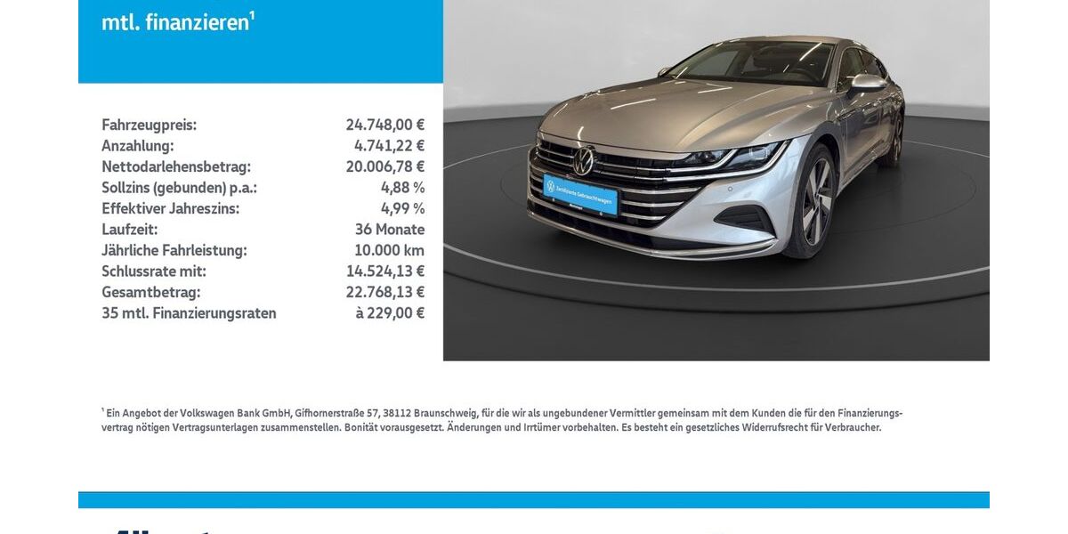VW Arteon 72.942 km 24.748 &euro; Nordhausen 99734