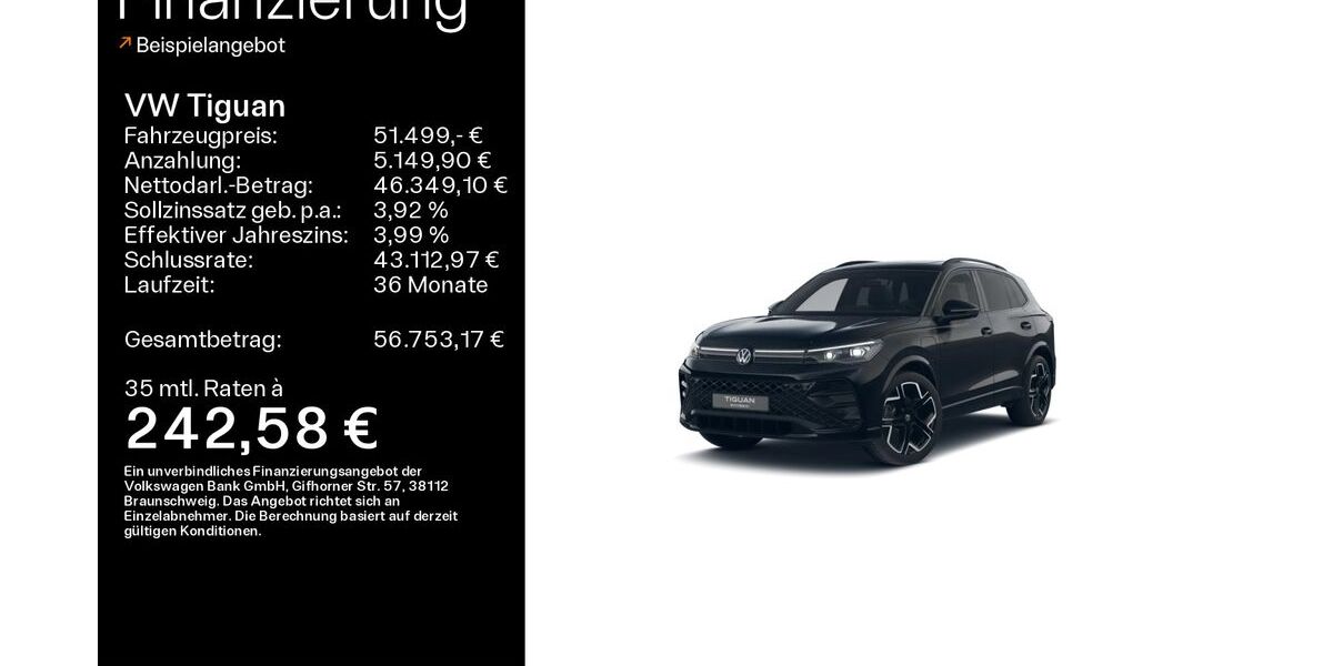 VW Tiguan 6.800 km 51.499 &euro; Linsengericht 63589