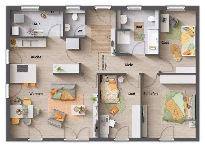 Bungalow Güstrow Primerburg - 4 Zimmer, 108 m&sup2;, 223.890&euro; | Angebot:26858902