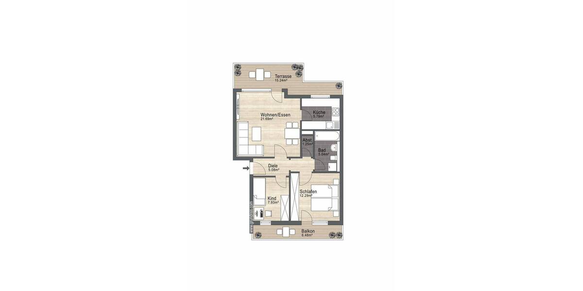Etagenwohnung Freital - 3 Zimmer, 67 m&sup2;, 124.000&euro; | Angebot:26435169