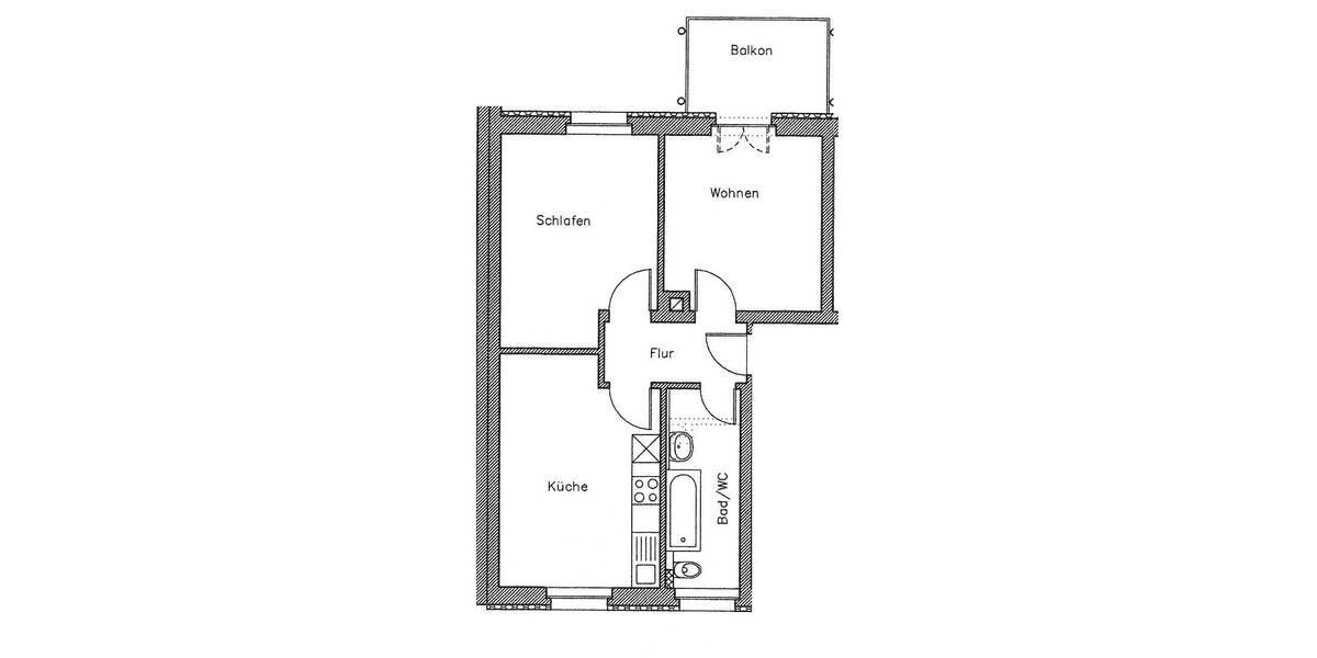 Etagenwohnung Singen (Hohentwiel) Singen - 2 Zimmer, 54 m&sup2;, 620&euro; | Angebot:26388605